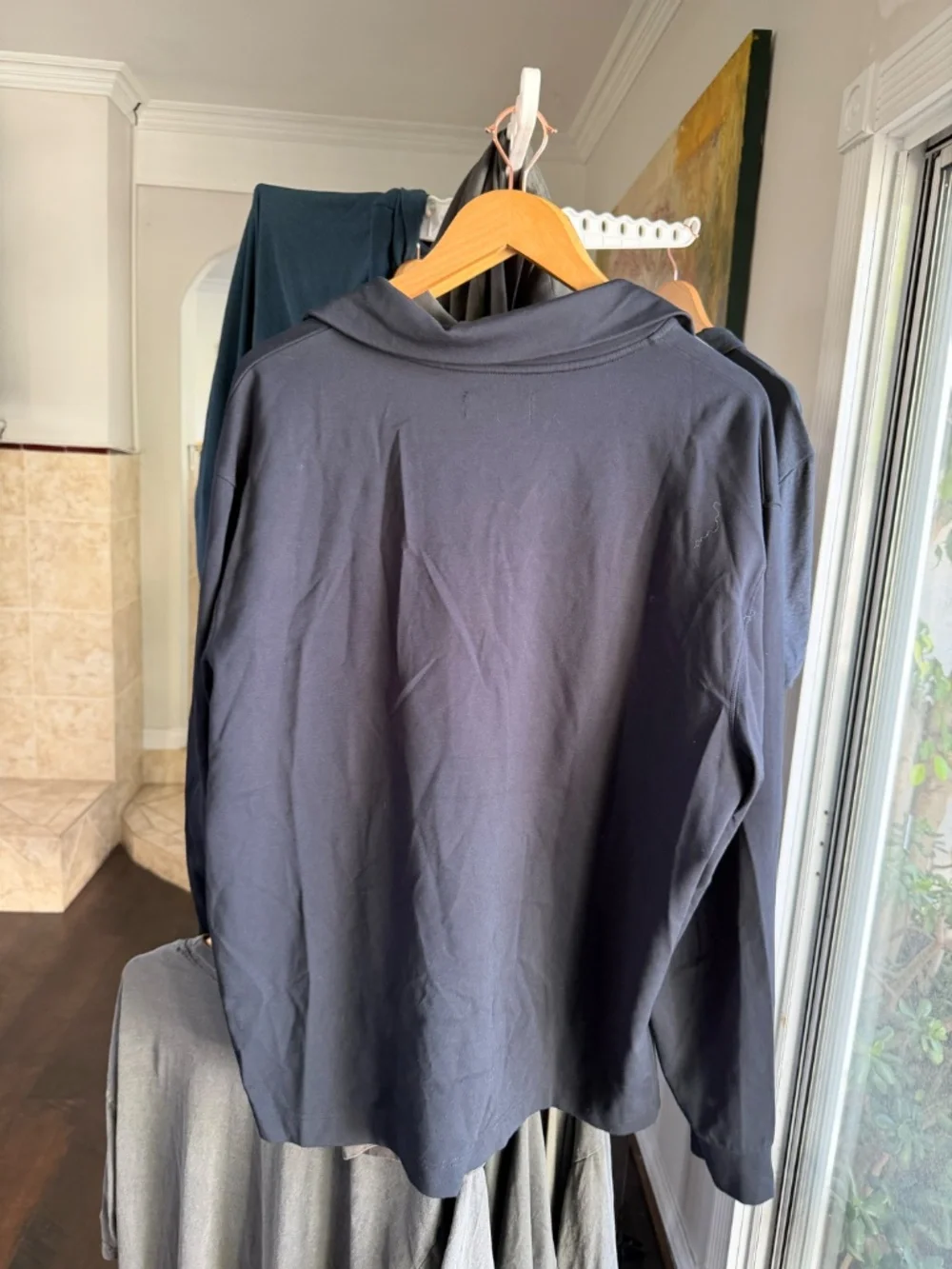 NORDSTROM MENS QUARTER ZIP BLACK (XL)